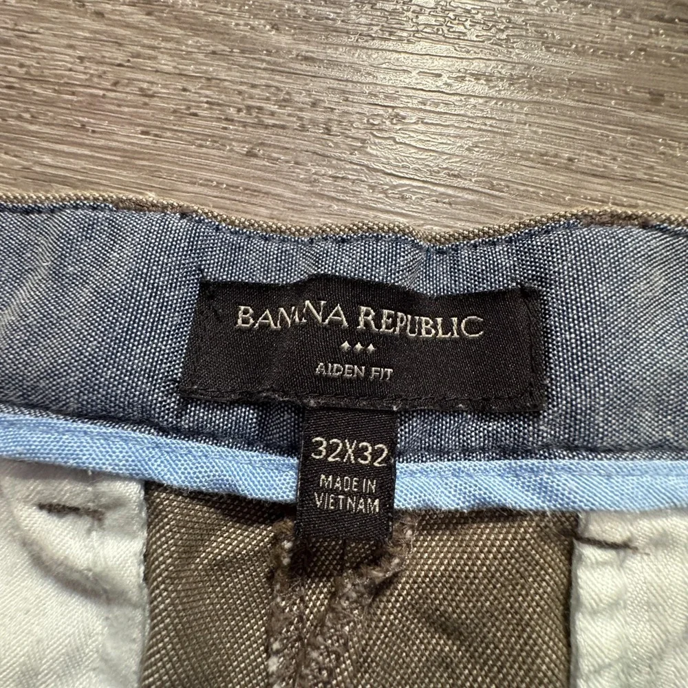 Banana Republic Pants Mens 32 Khaki Aiden‎ Chino Slim Straight Flat Front 32x31